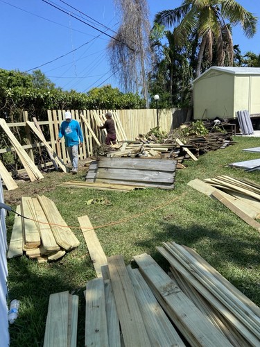 Garden wooden fence - wooden,