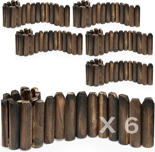 Wood garden edging wooden - wood,