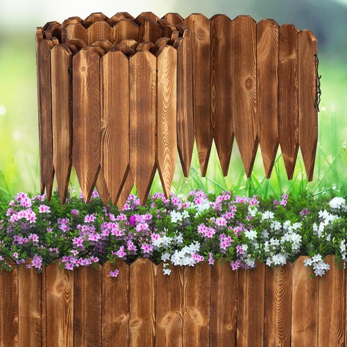Wood garden fence - garden, fence,
