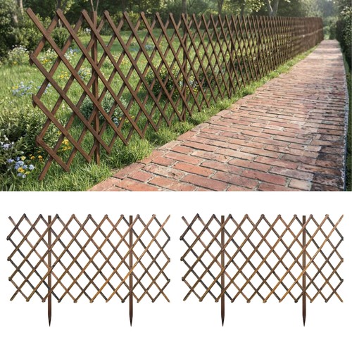 Wooden garden fence pack - wooden, (2