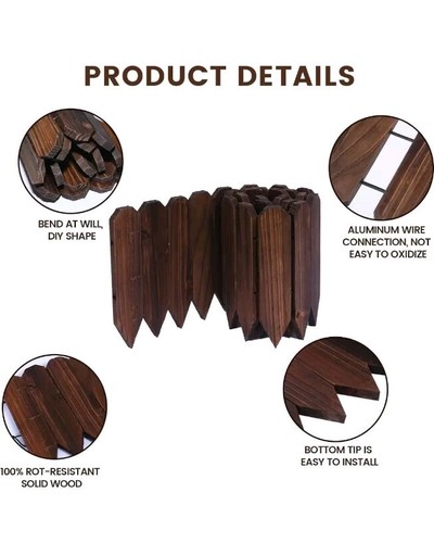 Garden wooden short fence 96 - wooden, 3.96