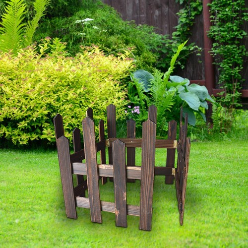 Wooden garden fence decorative - wooden,